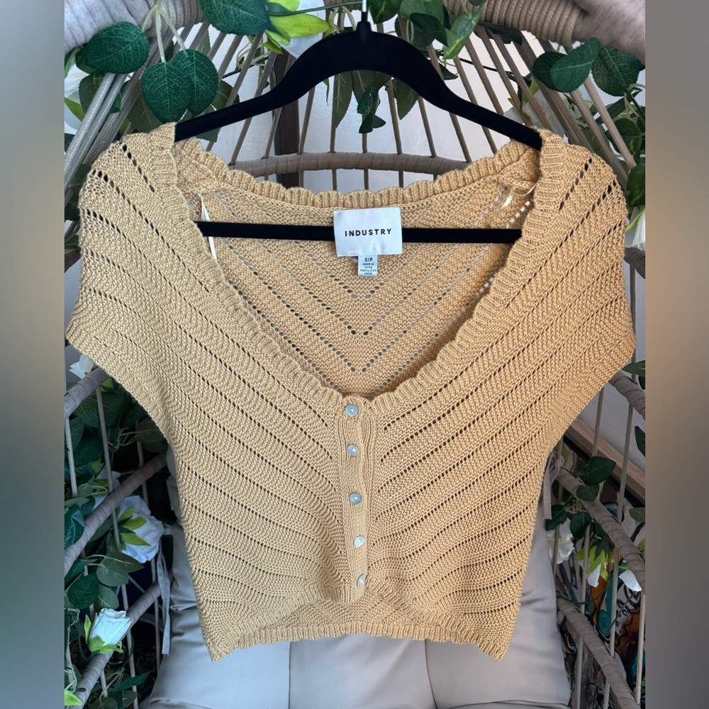 Industry Clothing Knit  Short Sleeve Cardigan